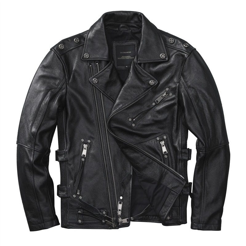 Soft Cowhide Leather Jacket - Image 6