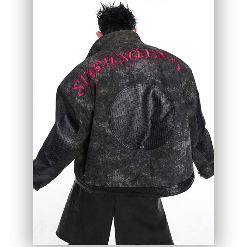 Retro Thickened Leather Jacket - Image 2