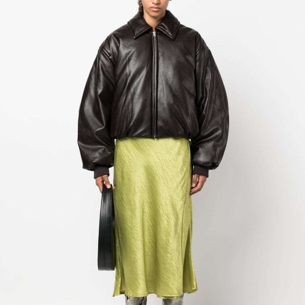 Leather Waterproof Thermal Quilted Jacket