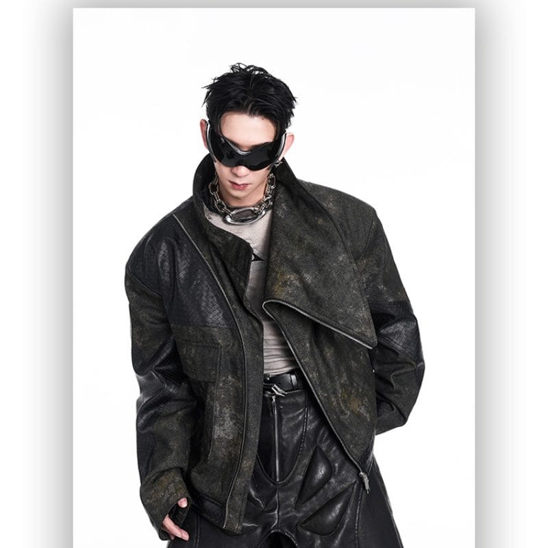 Retro Thickened Leather Jacket - Image 4