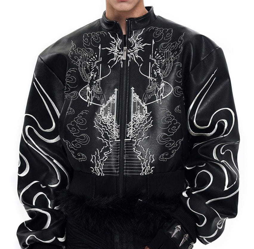 ArtinBlack Short Leather Jacket - Image 6