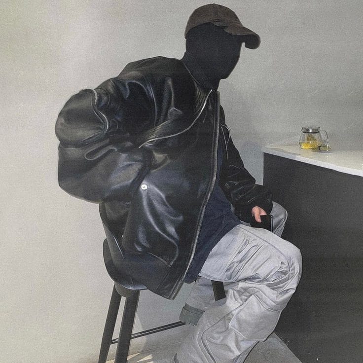 Heavy Vintage Leather Jacket - Image 2