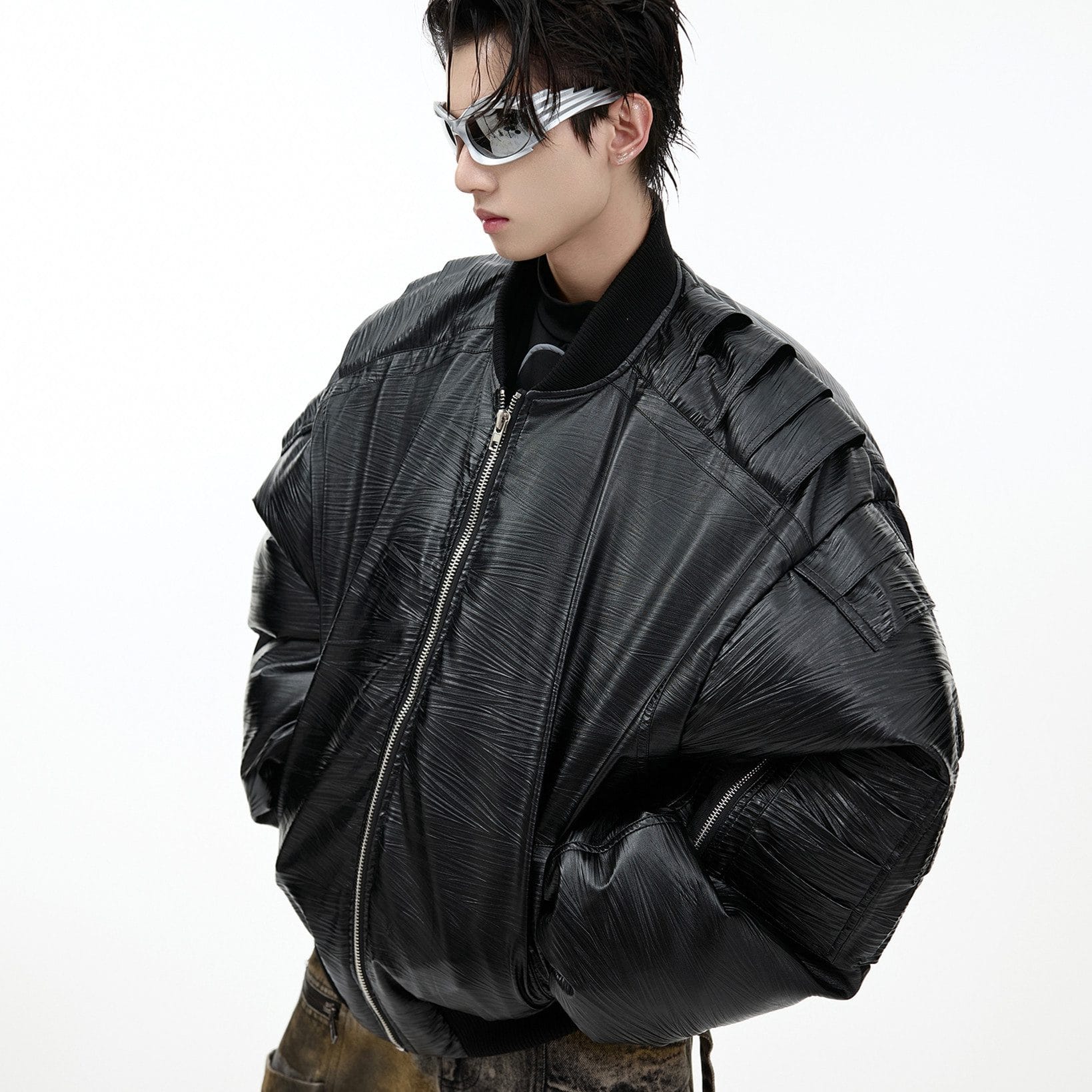 Padded Metal Breasted Jacket