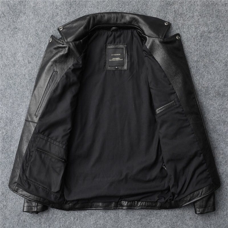 Soft Cowhide Leather Jacket - Image 5