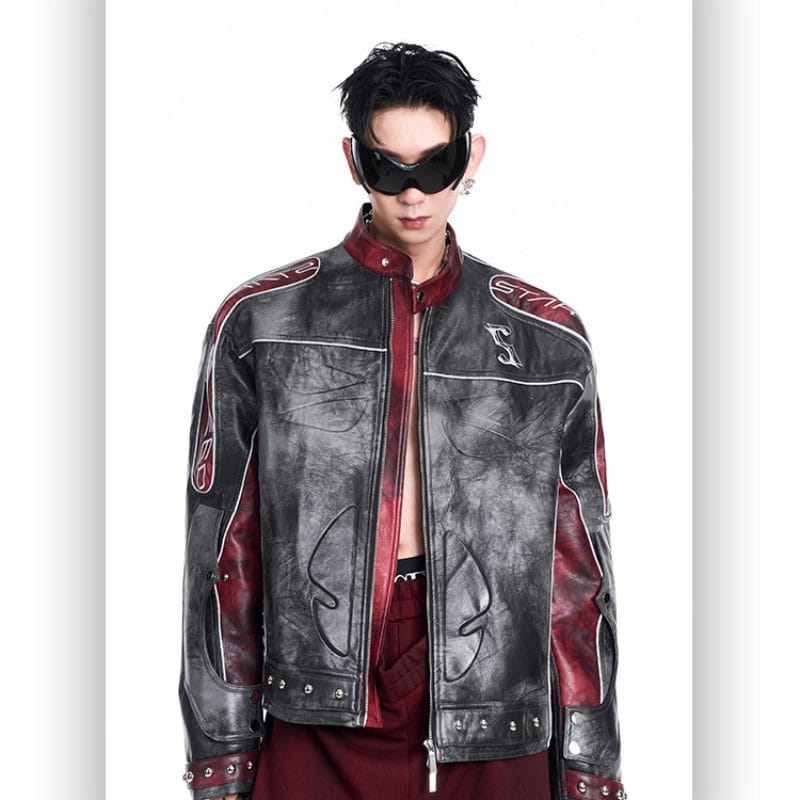 Retro Leather Jacket - Image 2