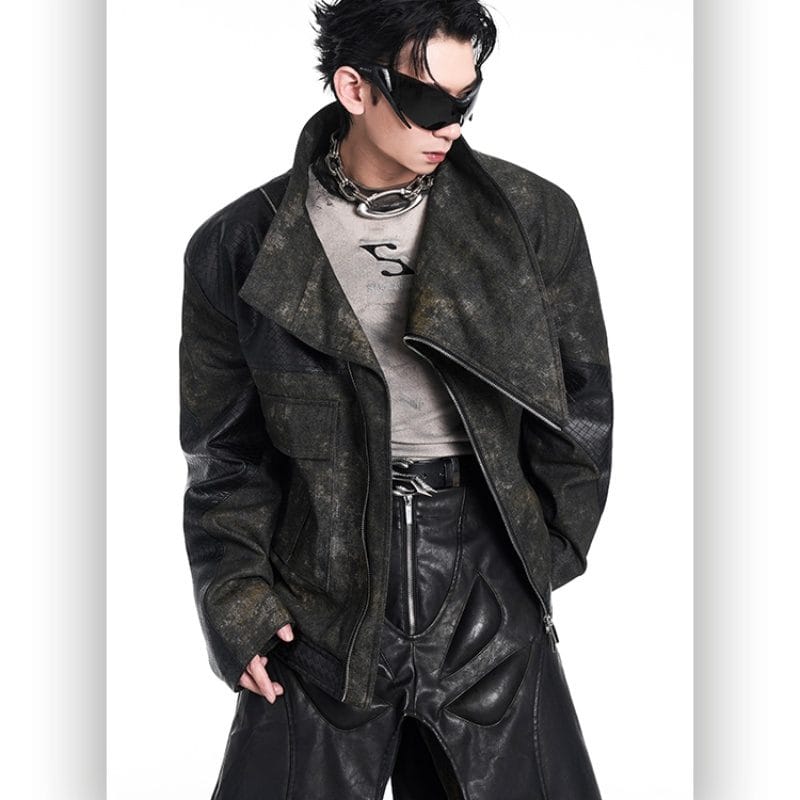 Retro Thickened Leather Jacket - Image 3