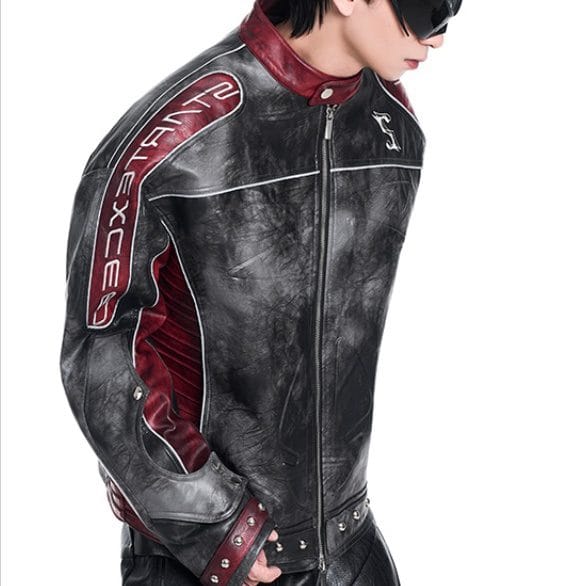Retro Leather Jacket - Image 5