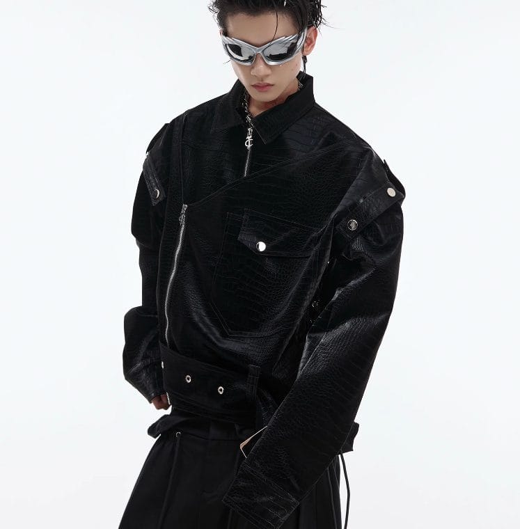 Deconstruction Leather Coat - Image 3