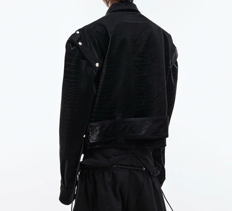 Deconstruction Leather Coat - Image 4