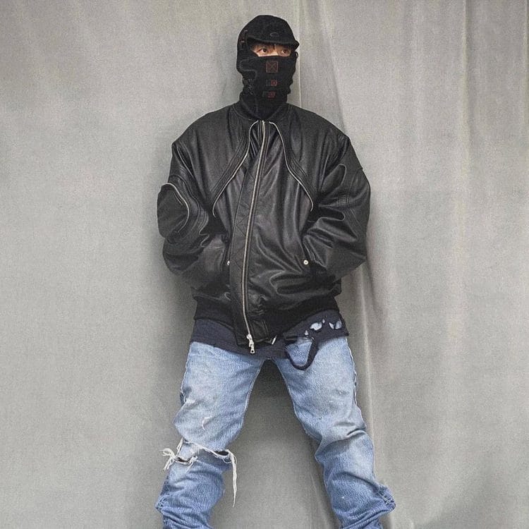 Heavy Vintage Leather Jacket - Image 5