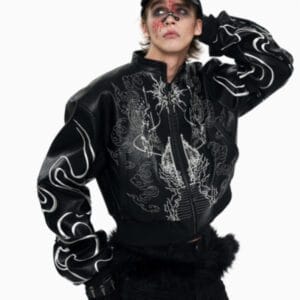 ArtinBlack Short Leather Jacket