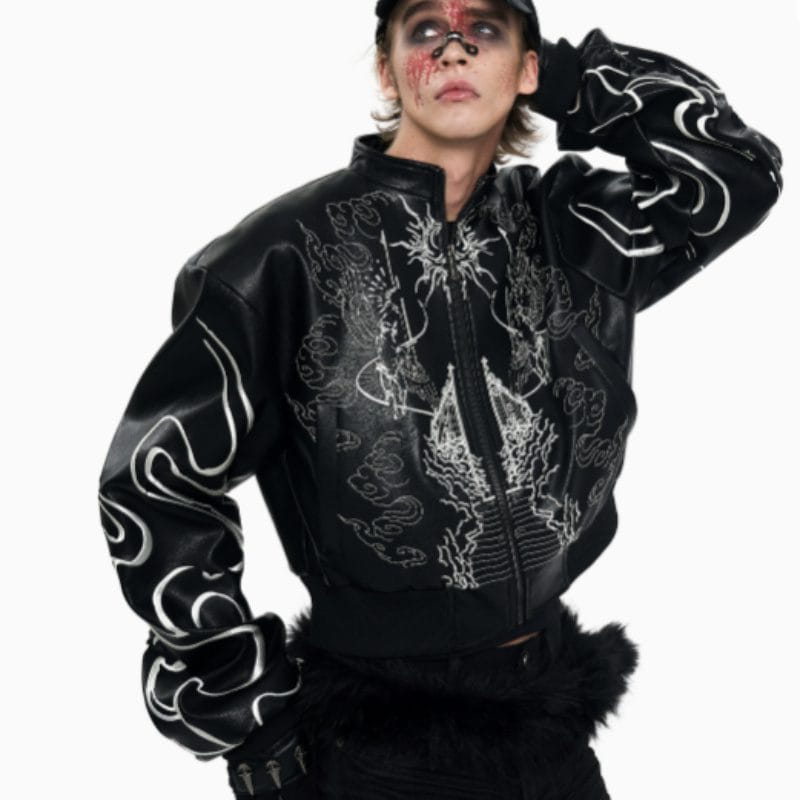 ArtinBlack Short Leather Jacket