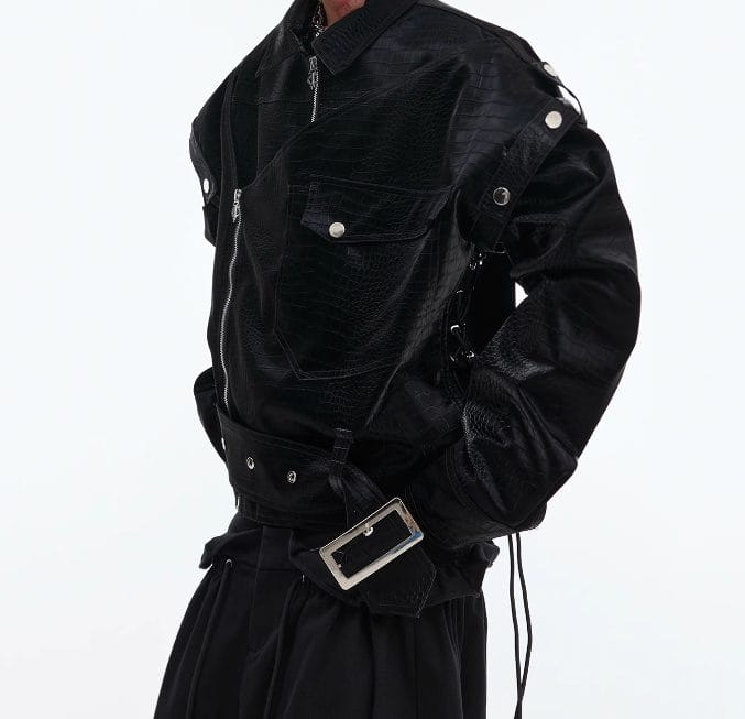 Deconstruction Leather Coat - Image 5