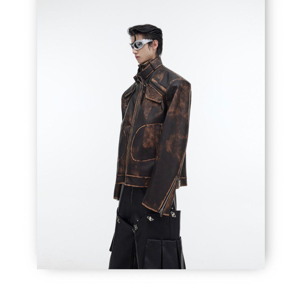 Vintage Leather Jacket - Image 2