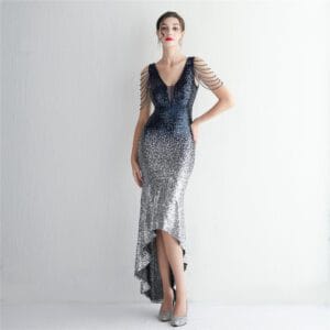 Gradient Sequin Beading Dress