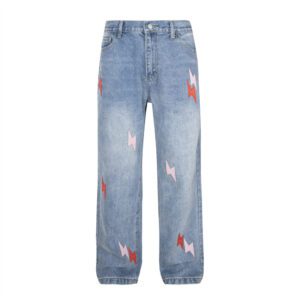 Lightning Embroidered Jeans
