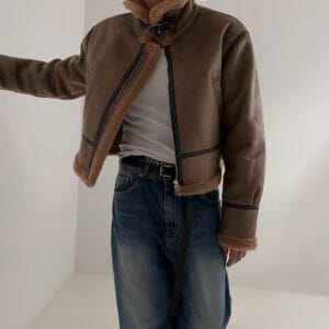 Fur Lambswool Leather Jacket