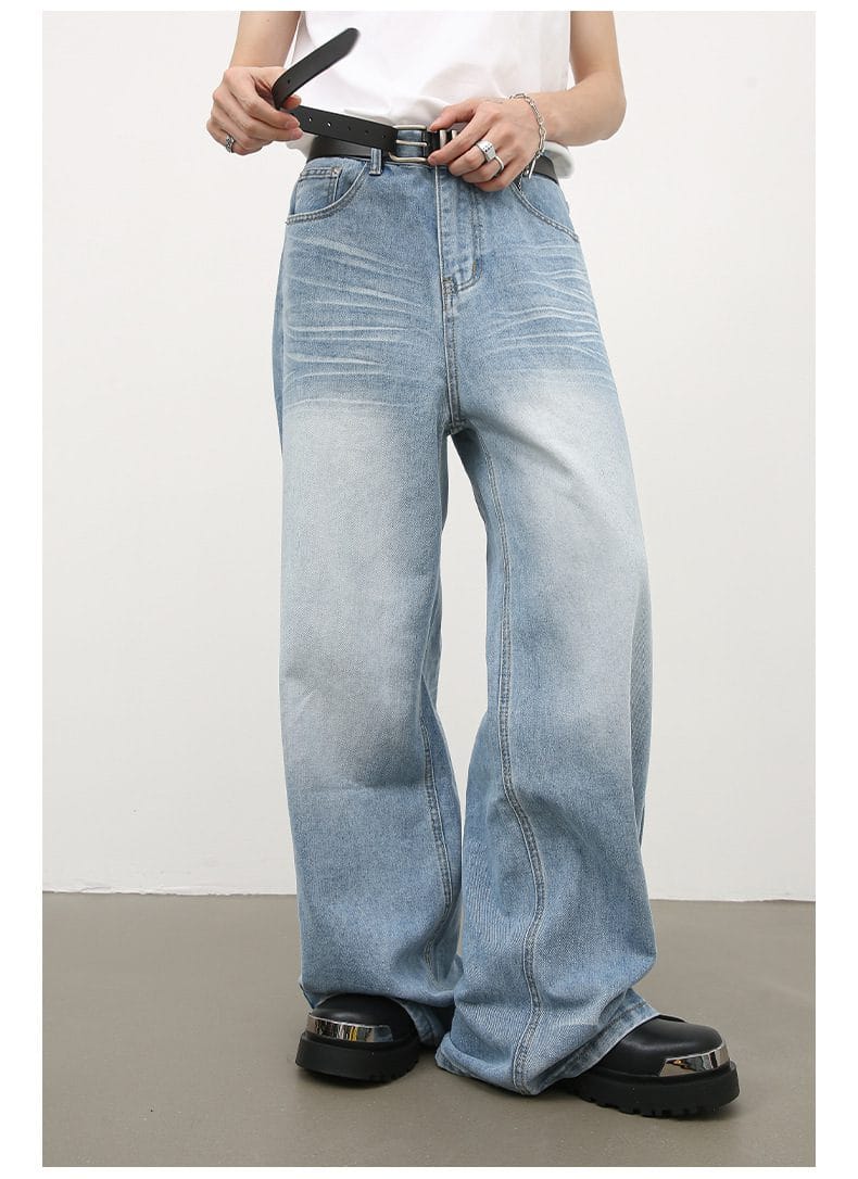 Washed-out Straight Jeans - Image 7