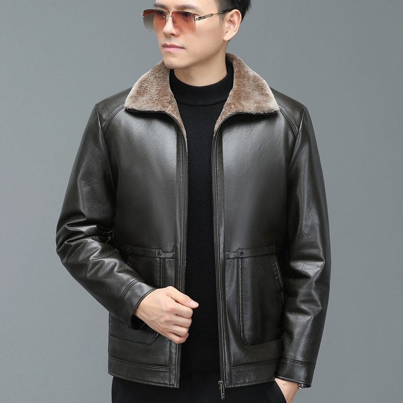 Sheepskin Leather-Fur Jacket - Image 2