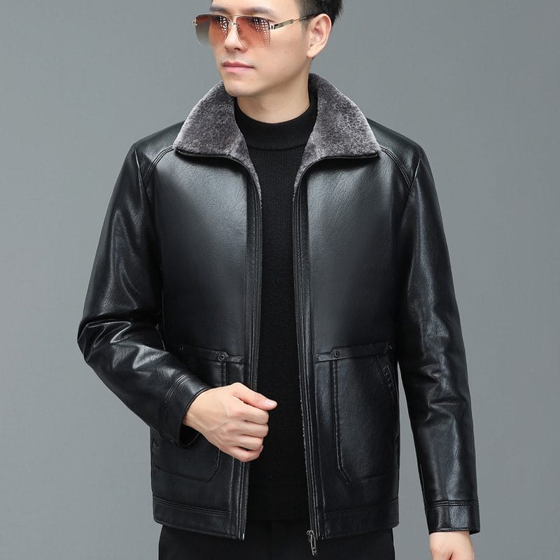 Sheepskin Leather-Fur Jacket - Image 4