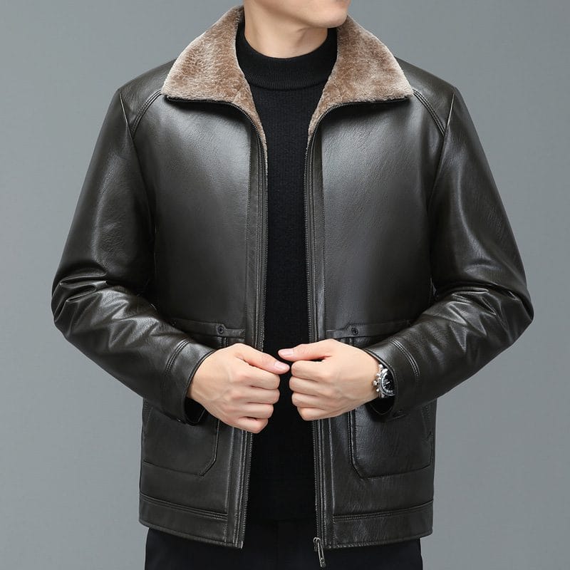 Sheepskin Leather-Fur Jacket - Image 5