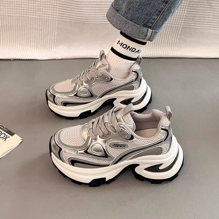 Mesh Breathable Clunky Sneakers - Image 3