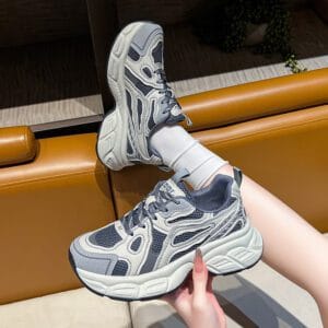 Thick Gray Mesh Shoes