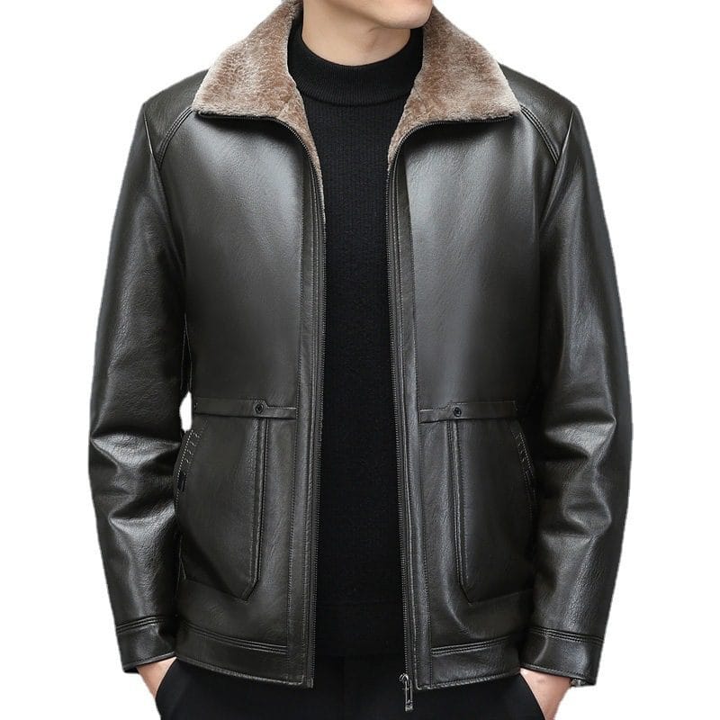 Sheepskin Leather-Fur Jacket - Image 3