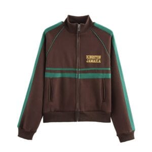 Printing Zipper Sweater Suit