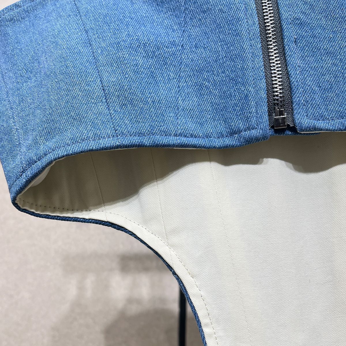 Hem-Tube Denim Vest - Image 8