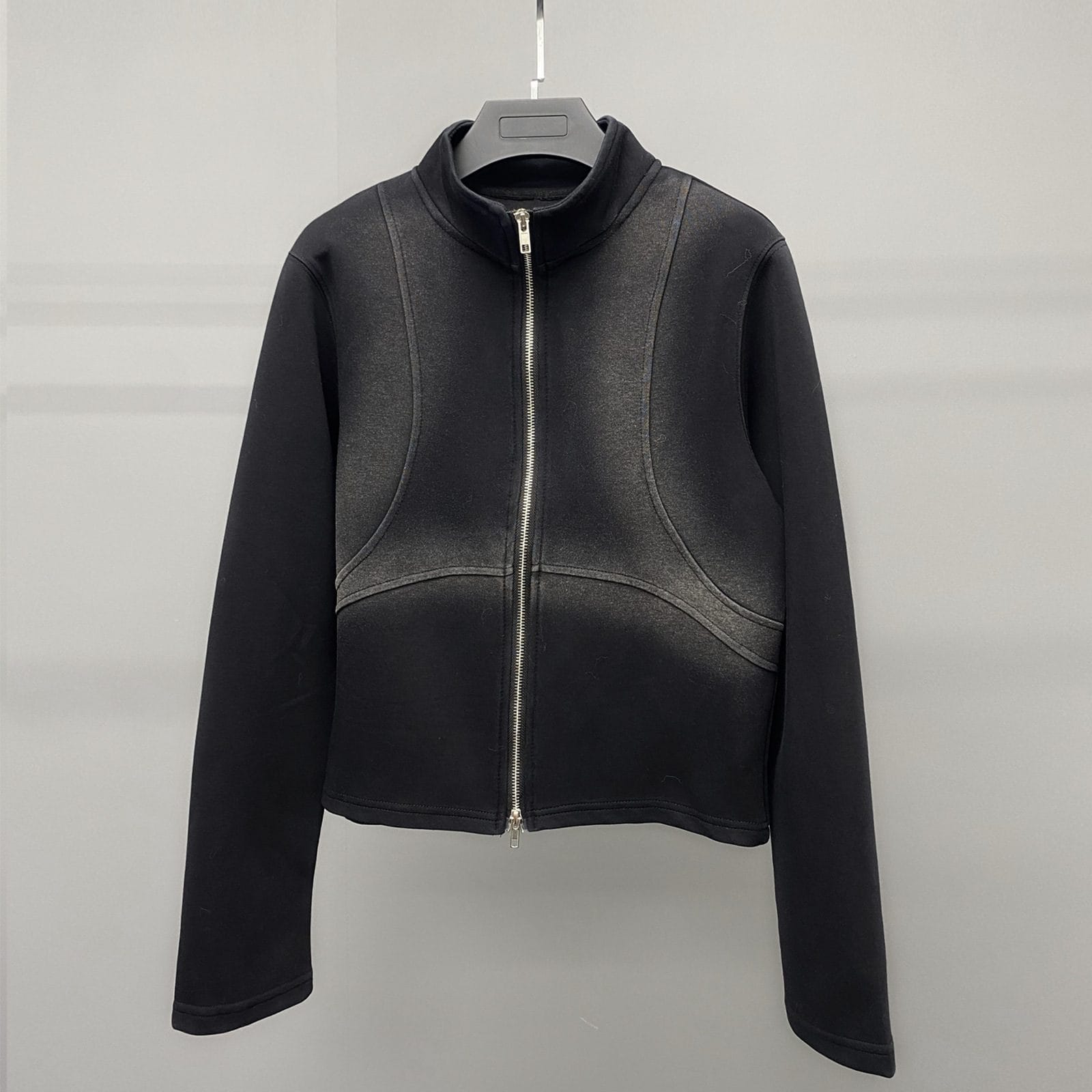 Washed-out Zipper Cardigan - Image 7