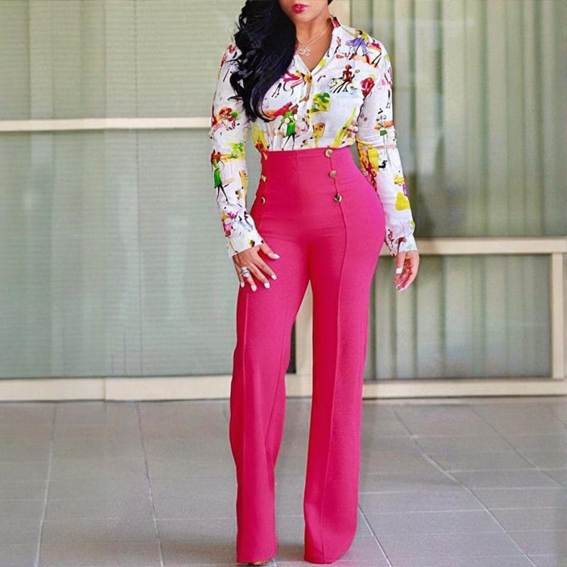 High-Waisted Flared Pants - Image 6