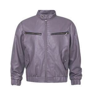 Sleeve Zipper Leather Jacket