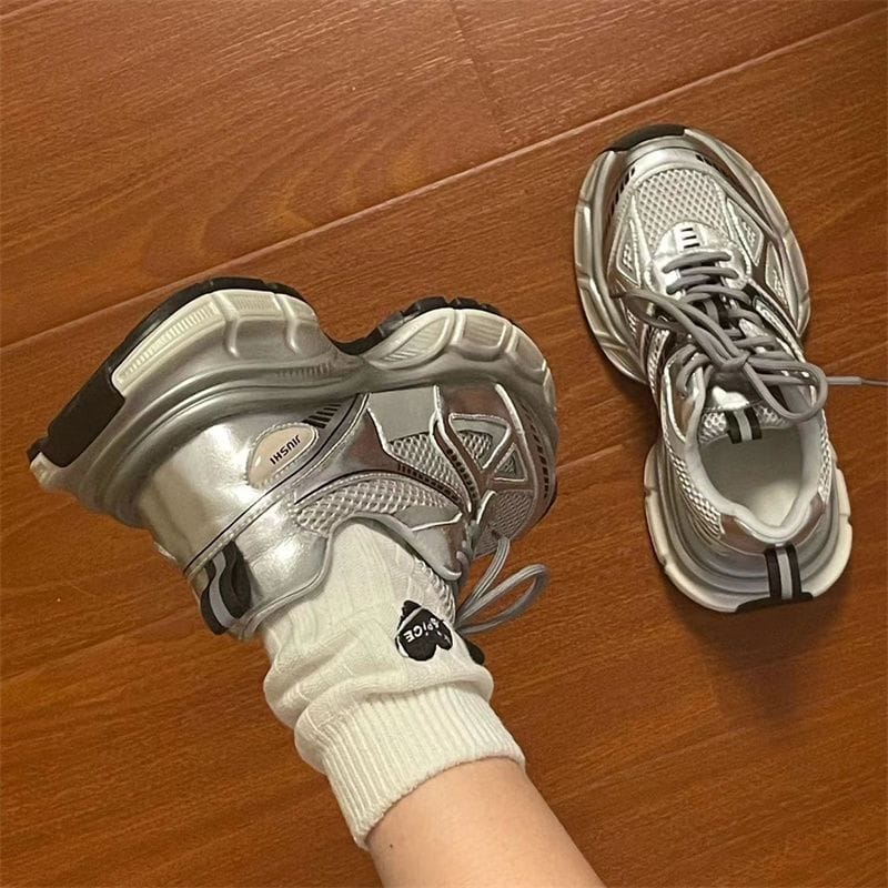 Silver Trendy Shoes - Image 3