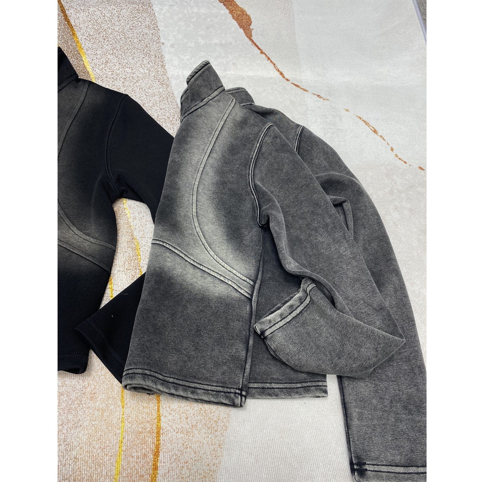 Washed-out Zipper Cardigan - Image 6