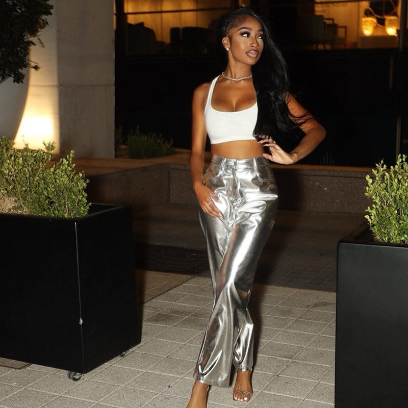 Bright PU Leather Pants - Image 8