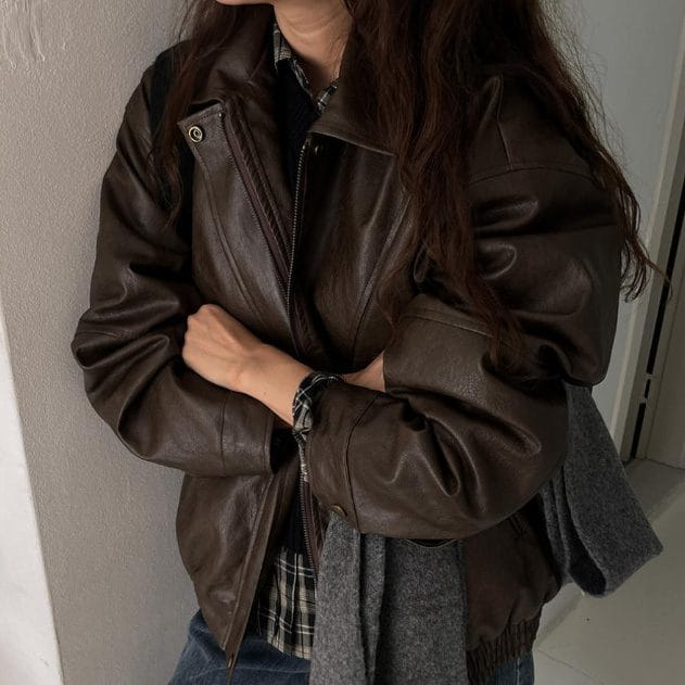 Chic Retro Leather Jacket