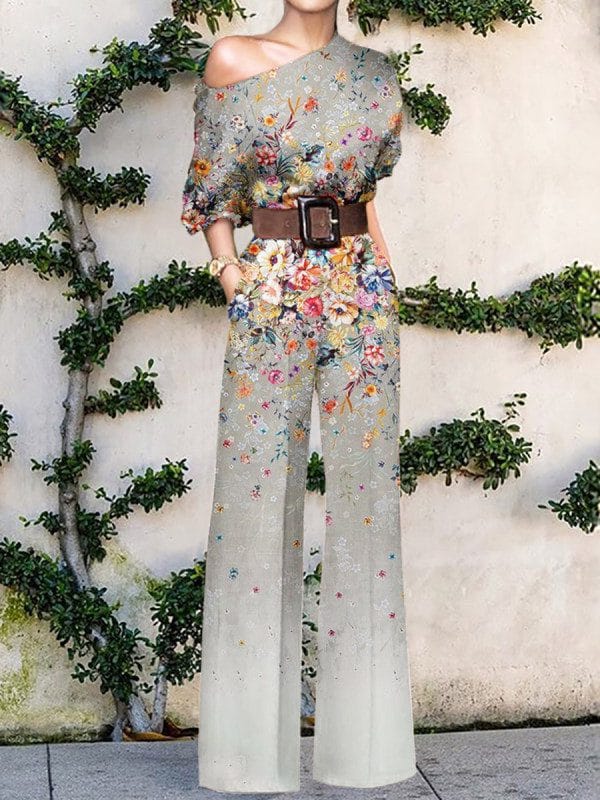 Floral Print Jumpsuit - Image 5