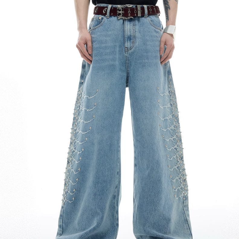 Retro Metal Rivet Jeans