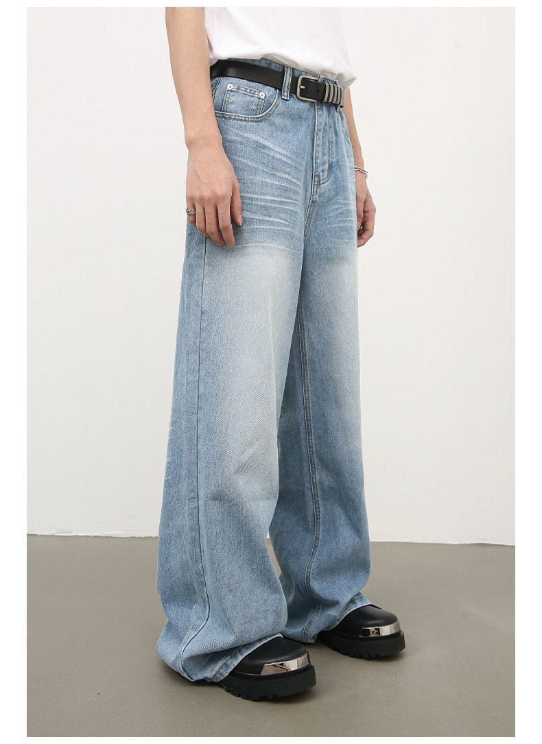 Washed-out Straight Jeans - Image 10